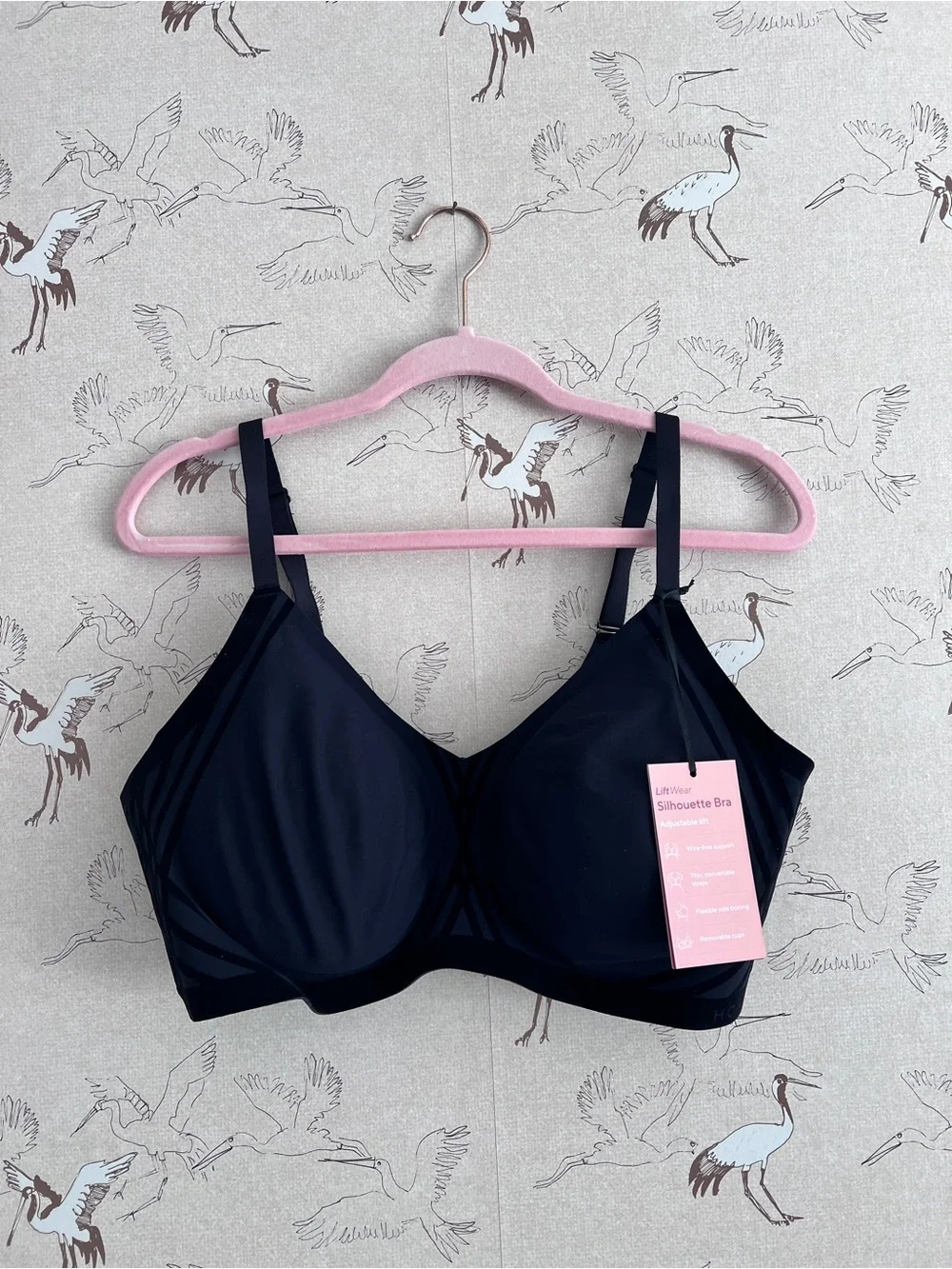 NWT honeylove silhouette bra black size 3x